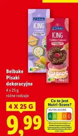 Lidl Pisaki cukrowe brokatowe Belbake oferta