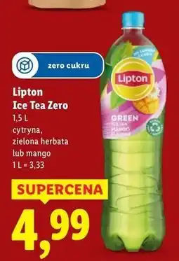 Lidl Herbata mrożona classic Lipton Green Ice Tea oferta