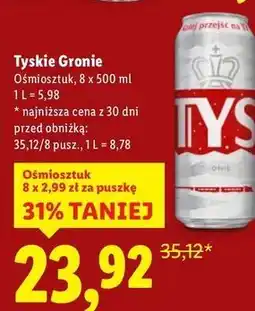 Lidl Piwo Tyskie Gronie oferta
