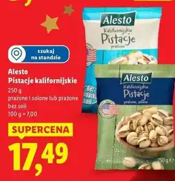 Lidl Pistacje kalifornijskie bez soli Alesto oferta