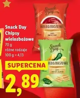 Lidl Chipsy wielozbożowe ser-jalapeno Snack Day oferta