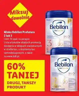 Lidl Mleko 2 Bebilon Profutura Duo Biotik oferta