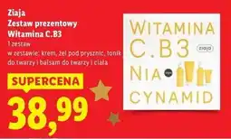 Lidl Zestaw w pudełku witamina c.b3: balsam do ciała 200ml + tonik twarzy 190ml żel krem 50ml Ziaja oferta