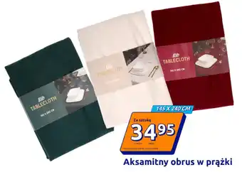 Action Aksamitny obrus w prążki (145 x 240 cm) oferta