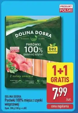ALDI Parówki 100 % z szynki Dolina Dobra oferta