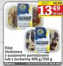 Marmax Filet śledziowy z suszonymi pomidorami lub z żurawiną Albatros oferta
