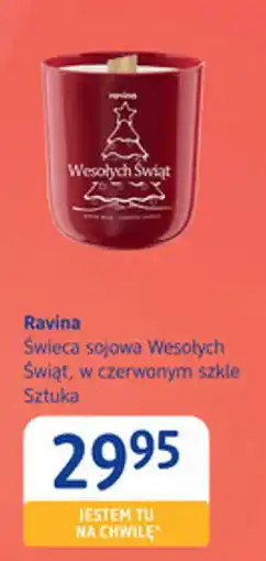 dm drogerie markt Ravina Świeca sojowa Wesołych Świąt, w czerwonym szkle oferta