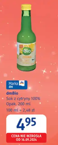 dm drogerie markt dmBio Sok z cytryny 100% oferta