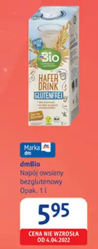 dm drogerie markt dmBio Napój owsiany bezglutenowy oferta