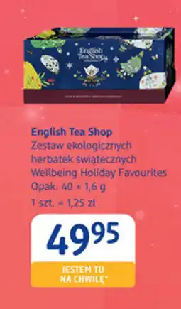 dm drogerie markt English Tea Shop Zestaw ekologicznych herbatek świątecznych Wellbeing Holiday Favourites oferta