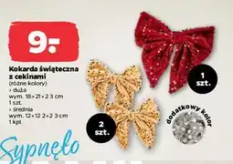 Netto Kokarda świąteczna z cekinami 12 x 12.2 2.3 cm oferta