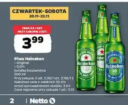 Netto Piwo Heineken 0.0% oferta