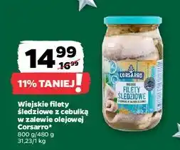 Netto Filety śledziowe wiejskie z cebulką w zalewie olejowej Corsarro oferta