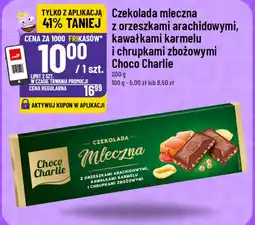 Polomarket Czekolada mleczna z orzeszkami arachidowymi, kawałkami karmelu i chrupkami zbożowymi Choco Charlie oferta