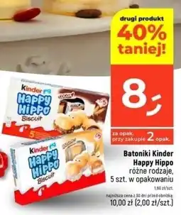 Dealz Batoniki Kinder Happy Hippo różne rodzaje, 5 szt. w opakowaniu oferta