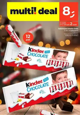 Czekoladowe batoniki Kinder Chocolate 12 szt. w opakowaniu
