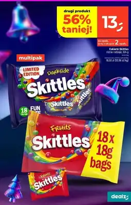 Dealz Cukierki Skittles Fruits 18x18g bags 324g oferta