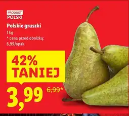 Lidl Gruszki Polskie luzem Lidl oferta