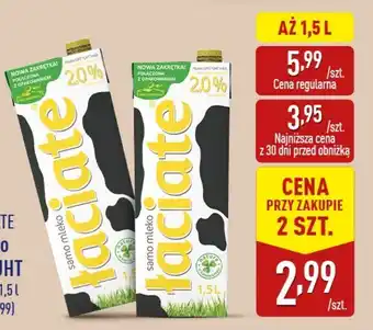 ALDI Mleko 2% UHT ŁACIATE oferta