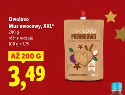 Lidl Mus owocowy Owolovo XXL różne rodzaje oferta