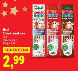 Lidl Słomki smakowe różne rodzaje Novi oferta