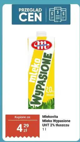 Biedronka Mleko Wypasione UHT 2% tłuszczu Mlekovita oferta