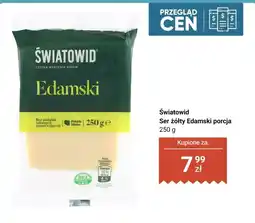 Biedronka Ser żółty Światowid Edamski porcja 250 g oferta