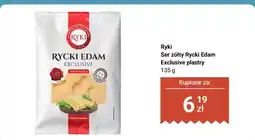 Biedronka Ser żółty Ryki Edam Exclusive plastry 135 g oferta