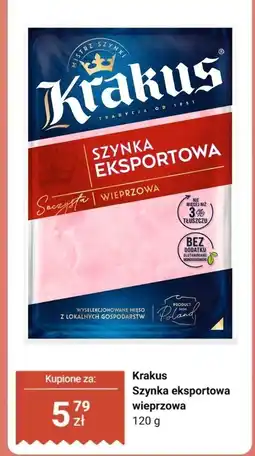 Biedronka Szynka eksportowa Krakus wieprzowa 120 g oferta