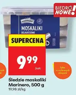 Biedronka Śledzie moskaliki Marinero, 500 g oferta