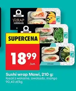 Biedronka Sushi wrap Mowi, 210 g: łosoś z wakame, avokado, mango oferta