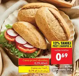 Biedronka Bułka grahamka, 70 g Biedronka oferta