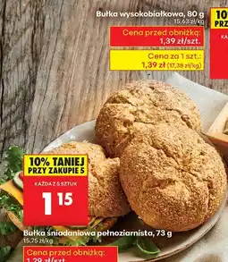Biedronka Bułka razowa, 80 g Biedronka oferta