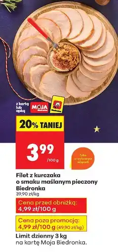 Biedronka Filet z kurczaka o smaku maślanym pieczony Biedronka oferta