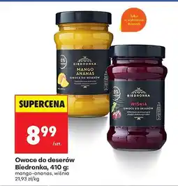 Biedronka Owoce do deserów Biedronka, 410 g: mango-ananas, wiśnia oferta