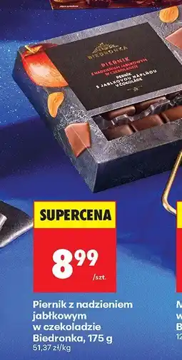 Biedronka Piernik z nadzieniem jabłkowym w czekoladzie Biedronka, 175 g oferta