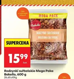 Biedronka Rodzynki sułtańskie Mega Paka Bakello oferta