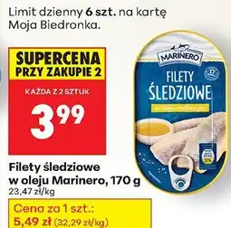 Biedronka Filety śledziowe w oleju Marinero oferta