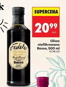 Biedronka Oliwa niefiltrowana Basso 500 ml oferta