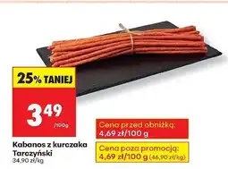 Biedronka Kabanos z kurczaka Tarczyński oferta