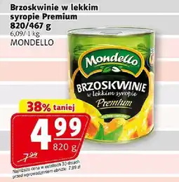 Prim Market Brzoskwinie w lekkim syropie Premium MONDELLO oferta
