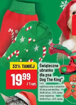 Polomarket Świąteczne ubranko dla psa Dog The King oferta
