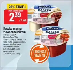 Polomarket Kaszka manna z owocami Milram oferta