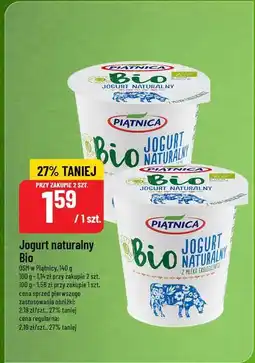 Polomarket Jogurt naturalny Bio Piątnica 140 g oferta
