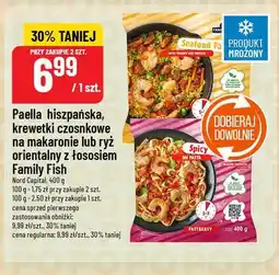 Polomarket Paella hiszpańska, krewetki czosnkowe na makaronie lub ryż orientalny z łososiem Family Fish 400g oferta