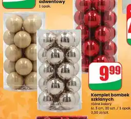 Dino Bombki szklane gładkie 3 cm oferta