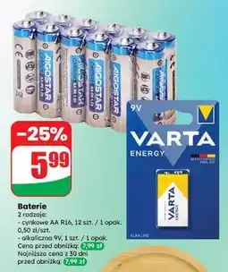 Dino Baterie energy 9v Varta oferta