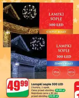 Dino Lampki sople 300 led zimny biały oferta