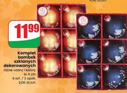 Dino Bombki szklane dekorowane 6 cm oferta