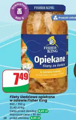 Dino Filety śledziowe opiekane w zalewie octowej Fisher King oferta